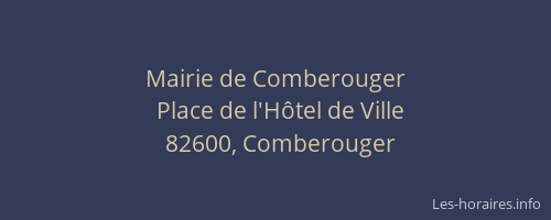 Mairie de Comberouger