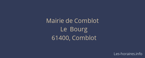 Mairie de Comblot