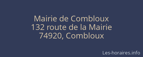 Mairie de Combloux