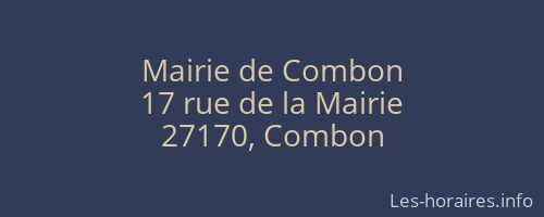 Mairie de Combon
