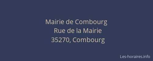 Mairie de Combourg