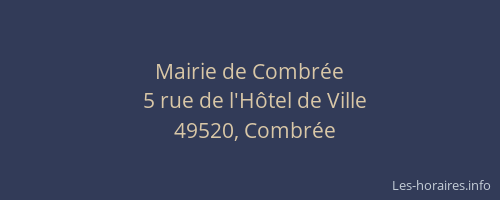 Mairie de Combrée