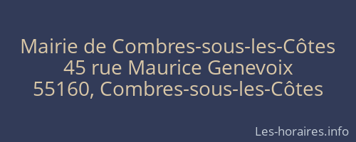 Mairie de Combres-sous-les-Côtes