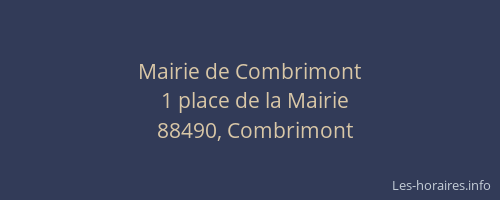 Mairie de Combrimont