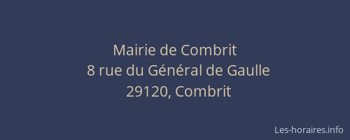 Mairie de Combrit