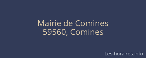 Mairie de Comines