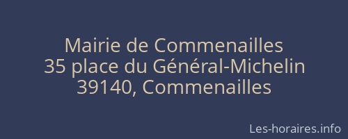 Mairie de Commenailles