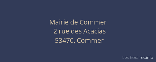 Mairie de Commer