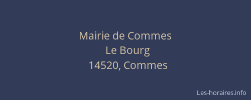 Mairie de Commes