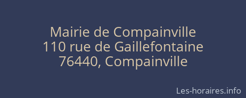 Mairie de Compainville