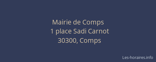 Mairie de Comps