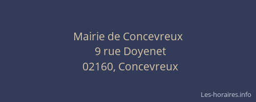 Mairie de Concevreux