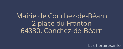 Mairie de Conchez-de-Béarn