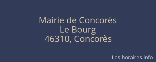 Mairie de Concorès
