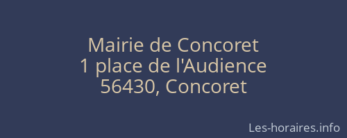 Mairie de Concoret