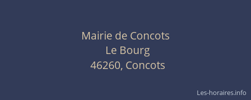 Mairie de Concots
