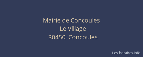 Mairie de Concoules