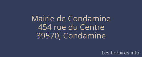 Mairie de Condamine