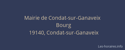 Mairie de Condat-sur-Ganaveix
