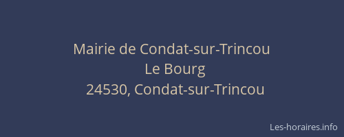 Mairie de Condat-sur-Trincou