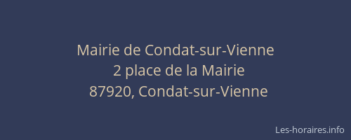 Mairie de Condat-sur-Vienne