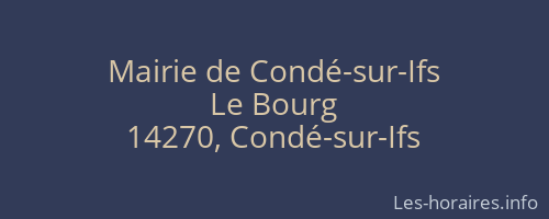 Mairie de Condé-sur-Ifs