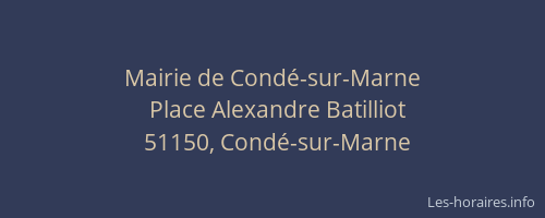 Mairie de Condé-sur-Marne