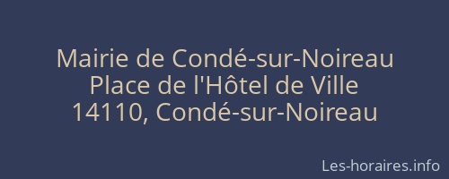 Mairie de Condé-sur-Noireau