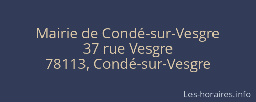 Mairie de Condé-sur-Vesgre