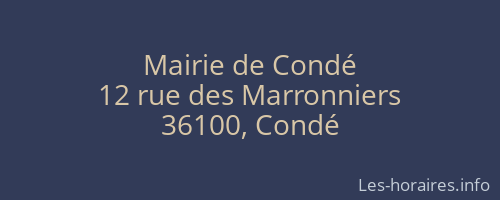 Mairie de Condé