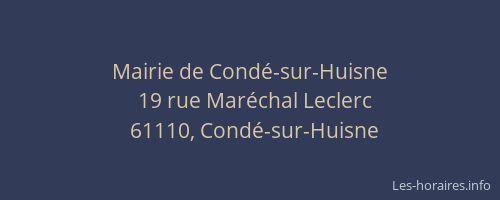 Mairie de Cond&eacute;-sur-Huisne