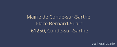 Mairie de Cond&eacute;-sur-Sarthe