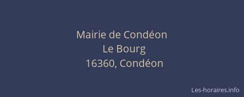 Mairie de Cond&eacute;on