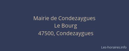 Mairie de Condezaygues