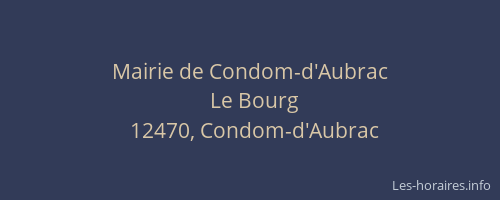 Mairie de Condom-d'Aubrac