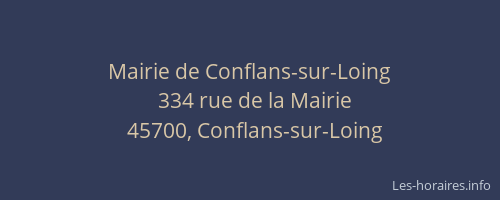 Mairie de Conflans-sur-Loing