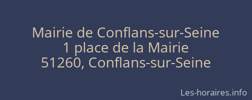 Mairie de Conflans-sur-Seine