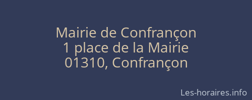 Mairie de Confrançon