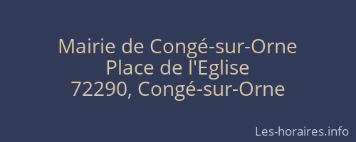 Mairie de Congé-sur-Orne