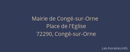 Mairie de Cong&eacute;-sur-Orne