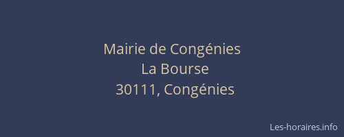 Mairie de Cong&eacute;nies