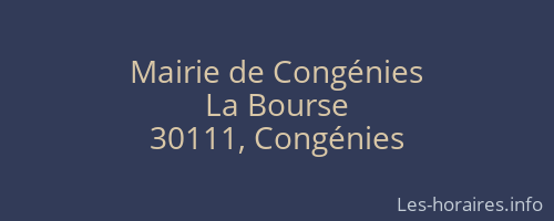 Mairie de Congénies