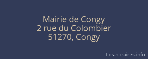 Mairie de Congy
