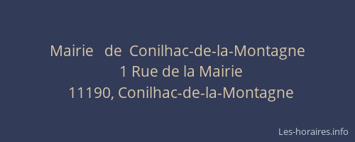 Mairie   de  Conilhac-de-la-Montagne