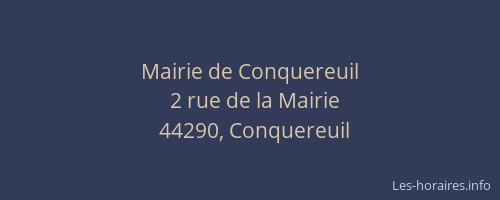 Mairie de Conquereuil