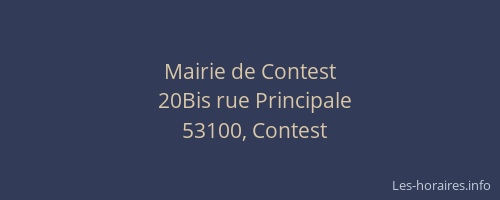 Mairie de Contest