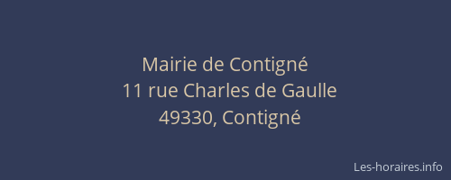 Mairie de Contigné