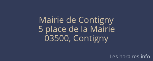 Mairie de Contigny