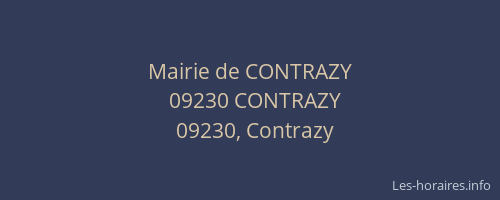 Mairie de CONTRAZY