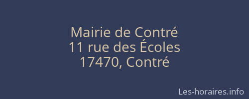 Mairie de Contré